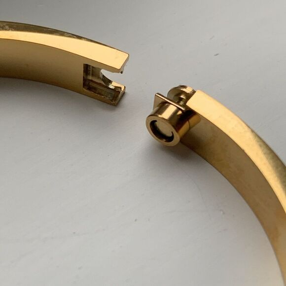 Iconic Gold Tone Screw Bracelet, Screwdriver & Crystals, Unisex Luxury Bangle - Picture 4 of 9